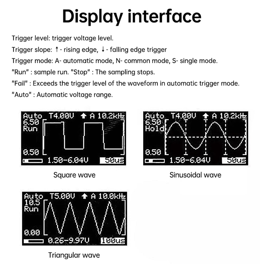 Digital Oscilloscope Kit 0.96 Inch LCD with 3 Trigger Modes Signal Generator Module DIY Electronic Parts STC Microcontroller