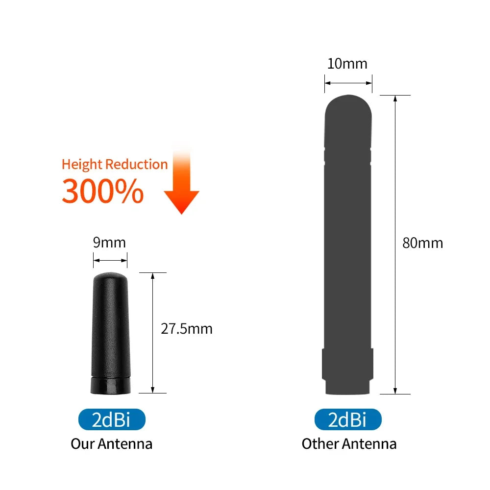 2.4G WiFi Wireless Module Antenna 2.4GHz SMA Male Mini Ultra-Short Omnidirectional Rubber Duck Antennae 2400-2500MHz