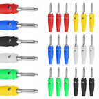 5/20/100PCS 4mm 32A High Current Solderless Screw Side Stackable Banana Plug Connector Copper