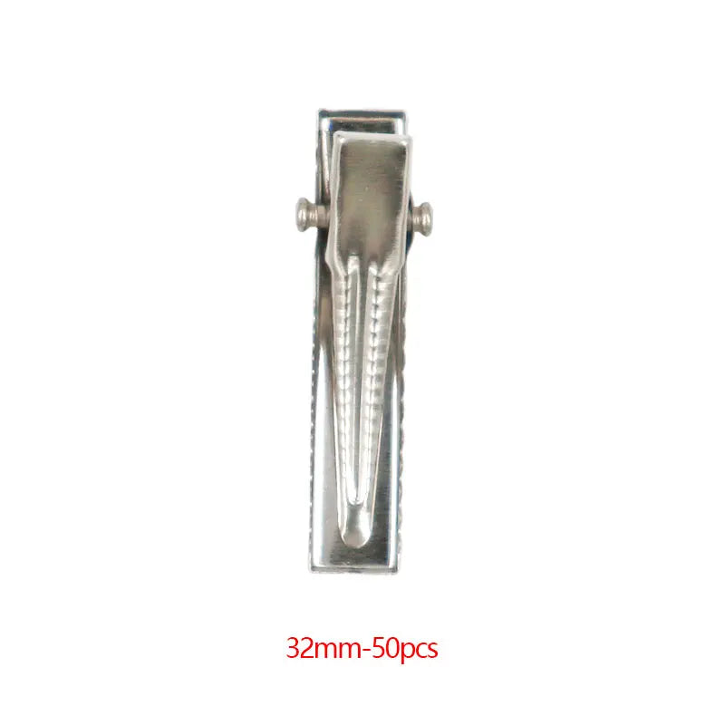 50pcs/lot Metal Crocodile Clips Cable Lead Testing Metal Alligator Clips Clamps Hair Clips Hairpins 35mm-75mm