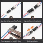 Electric Wire Connector Free Stripping Quick Cable Connectors Dual line Interconnection Detachable Automotive Terminal Connector