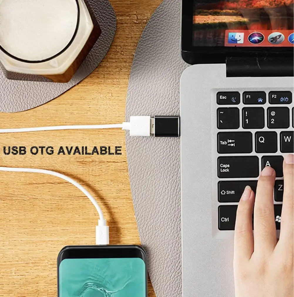8pcs USB to USB C Adapter, USB Type C Female to USB Adapter, Micro USB to USB C Female Male Converter Connector, for Laptop Car