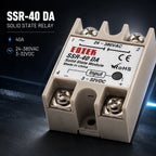 Solid State Relay SSR DA Single Phase 10A 25A 40A 60A 80A 100A 3-32VDC Input 24-380VAC Output for PID Temperature Control