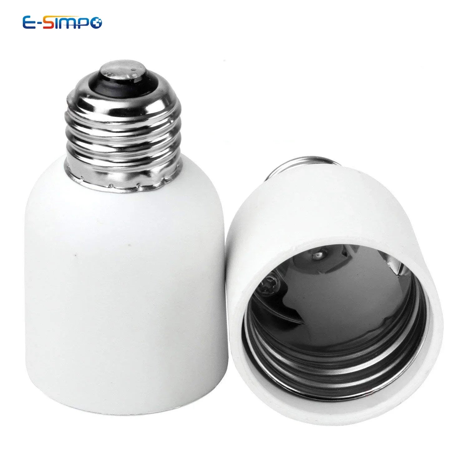 2PCS E40 To E27 Light Socket Adapter ExtenderLED PBT Porcelain Ceramic Mogul Highbay Base To Medium Screw Lampholder Converter