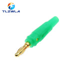 5PCS New 4mm Plugs pure copper Gold Plated Musical Speaker Cable Wire Pin Banana Plug Connectors
