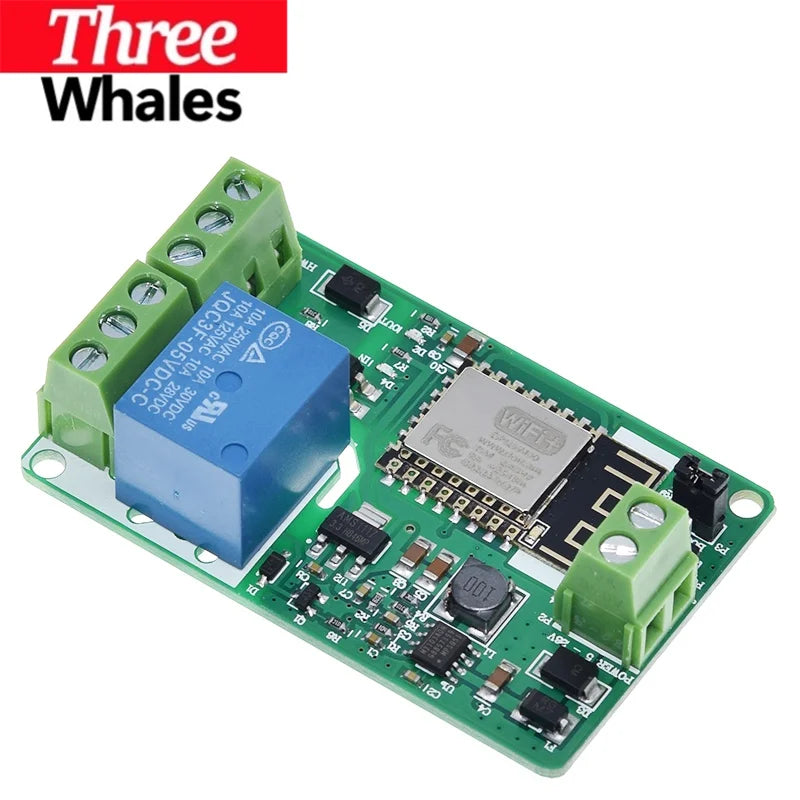 ESP8266 ESP-12F Relay Module 10A 220V Network Relay Module Input DC 7V~30V 4 Layers Board TVS Input Automatic Protection