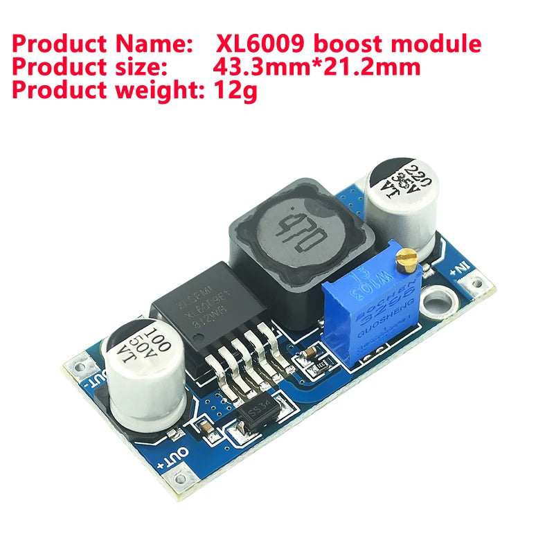 1-5/PCS XL6009 4A Boost Converter Step Up Adjustable 15W 5-32V to 5-50V DC-DC Power Supply Module LM2577 Step-up Module