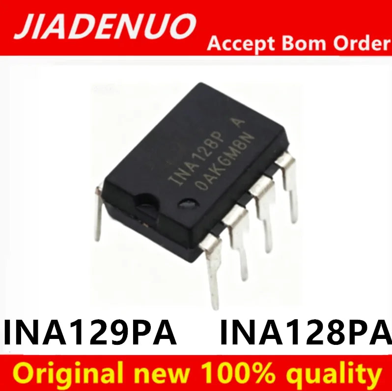 (1piece)100% New INA128P  INA128PA INA128 INA129PA INA129P INA129 DIP8