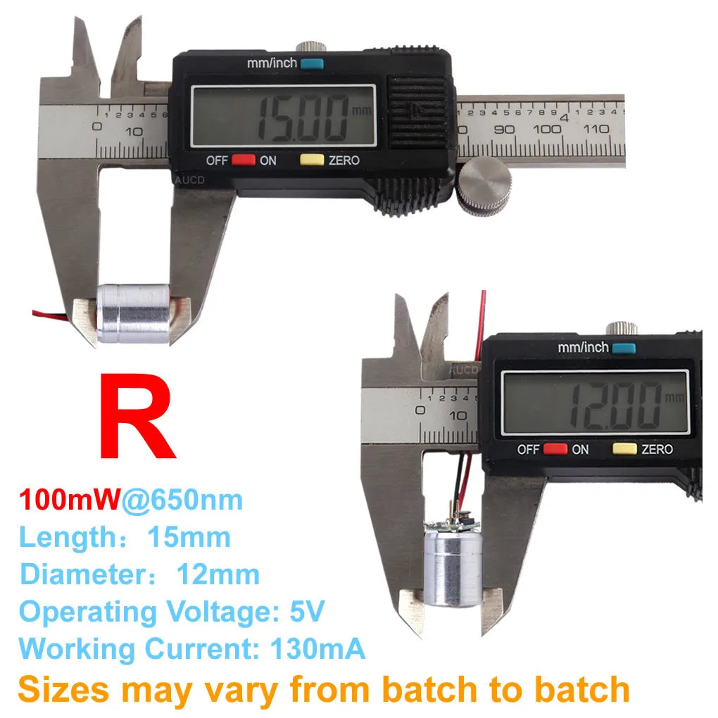 Φ12x15mm 5VDC Red-100mW Green-50mW Blue-100mW RGB Laser Module Diode For Lawn Lamp Starry Sky Lighting Laser Levels Parts