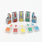 10/100Pcs Lever Wire Connectors, Compact Splicing Wire Connector, 2 3 5 Way Electrical Connectors, for Quick Connect 28-12 AWG