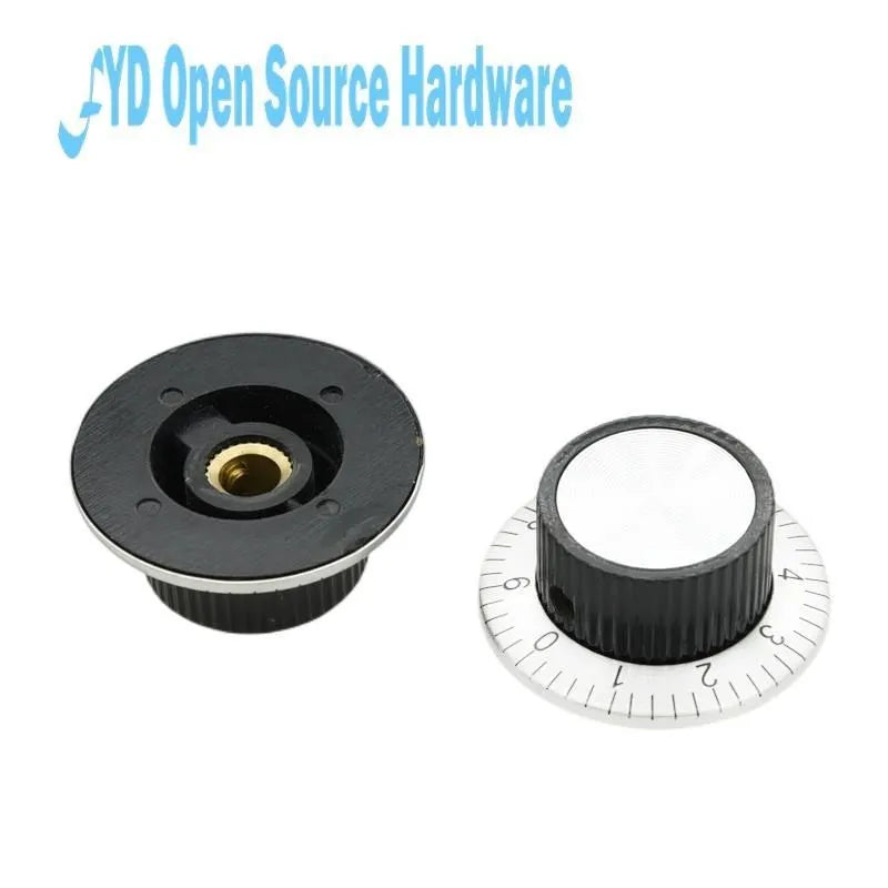 C1/C2/C3 Digital Scale 6mm Potentiometer Knob Metal Surface Indicating Instrument Adjustment Knob