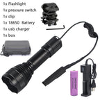 200 Yard T21 IR Flashlight Zoomable Focus 10 Watt 850nm-940nm LED Infrared Radiation Lamp Night Vision Torch Hunting Lantern