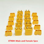 XT90S XT90-M/F Connectors Spark-Resistant Male/Female Connectors for Battery, ESC and Charger Cables
