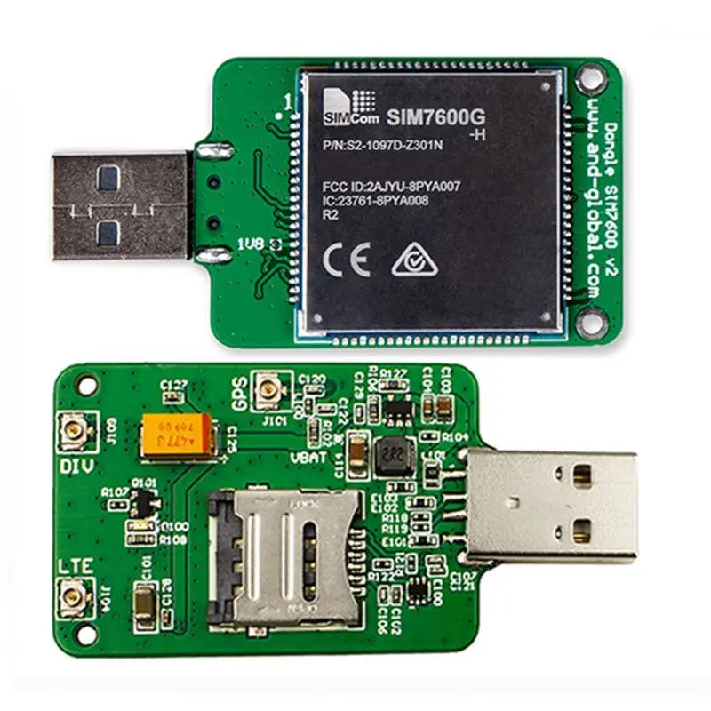 AS60-SIMCOM SIM7600G H USB Dongle+Antenna HSPA+ GSM GPRS EDGE UMTS LTE 4G Cat4 Module For SIM7600 SIM7500 SIM7600X-H Series