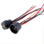 Waterproof Magnetic Circular Connector 18A 24V Male Female 4+2 Pin DC Power Charger Military-grade 12AWG Wire Threaded Gold Plat