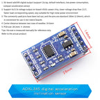 1PCS ADXL345 ADXL335 Digital Acceleration Inclination Angle Sensor Module Induction Sending Data For Arduino