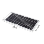 SOECOPO 30W Lightweight Flexible Solar Panel Kit, Free Mini Solar Regulator, Complete Hooks & Suction Cups Accessories, Portable For Phone Outdoor Camping Charging, US Warehouse 2-8 Days Fast Domestic Delivery