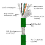 M12 8Pin to RJ45 Aviation Drag Chain Line 4pin A/D/X-code Double Shielded High Flexible Network Cable Industry Camera Connector