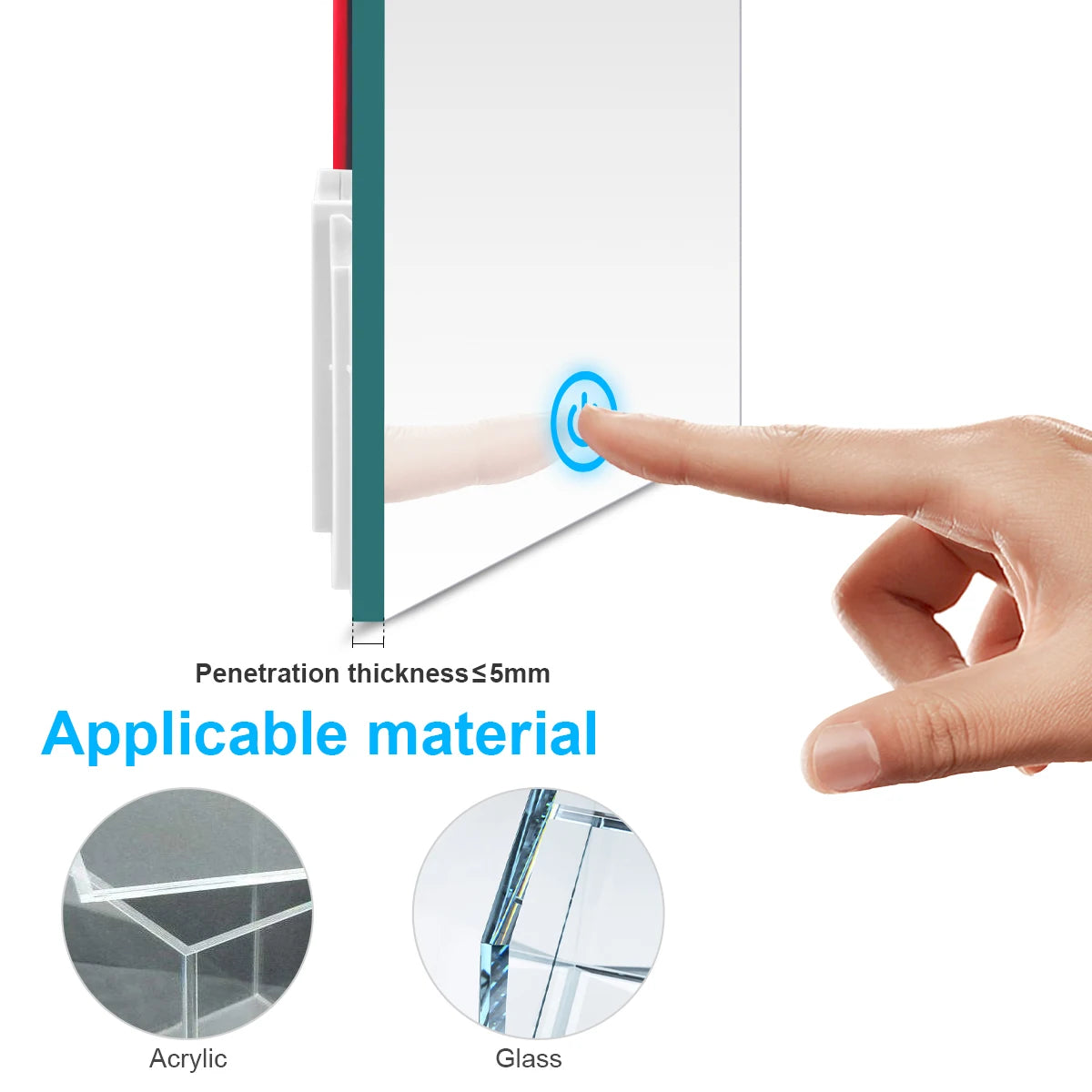 HOT DC12V-24V Dimmable Touch Sensor Switch For Single Color/ CCT Adjustable LED Strip Light Bathroom Mirror Backlight Switch