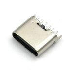 6Pin USB C Female Connector Panel Mount Jack TYPE-C Charging Port of Solder Wire Type Socket With PD Fast Charging Vertical 6.8H