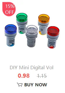 AD16-16SM 16mm buzzer 12V 24V 110V 220V 380V Flash Signal Light Red LED Active Buzzer Beep Alarm Indicator Red Green Yellow