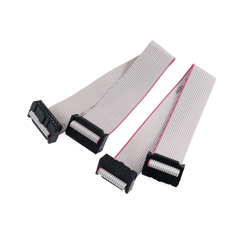 2.54mm Pitch JTAG ISP Download Cable FC-6/8/10/14/16/20/24/40/50/64 Pin Grey Flat Ribbon Data Cable for DC3 IDC Box Header