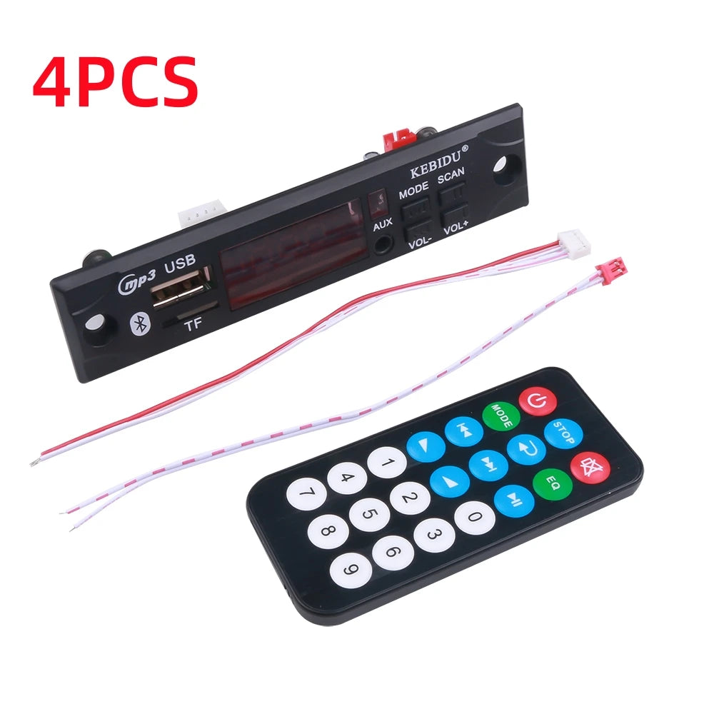 1-10PCS Bluetooth 5.3 Car Kit Wireless MP3 Decoder Board Audio 12V WMA Car Music Player Module Lossless Audio USB AUX TF Radio