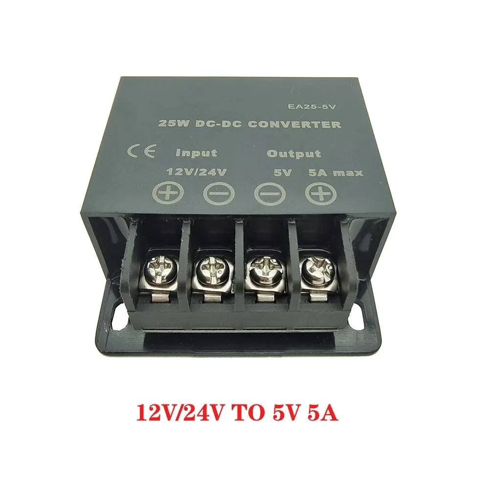 DC 12V 24V to 5V 5A 10A 15A DC DC Converter Step Down Voltage Regulator Buck Converter Car Power Supply Transformer Module