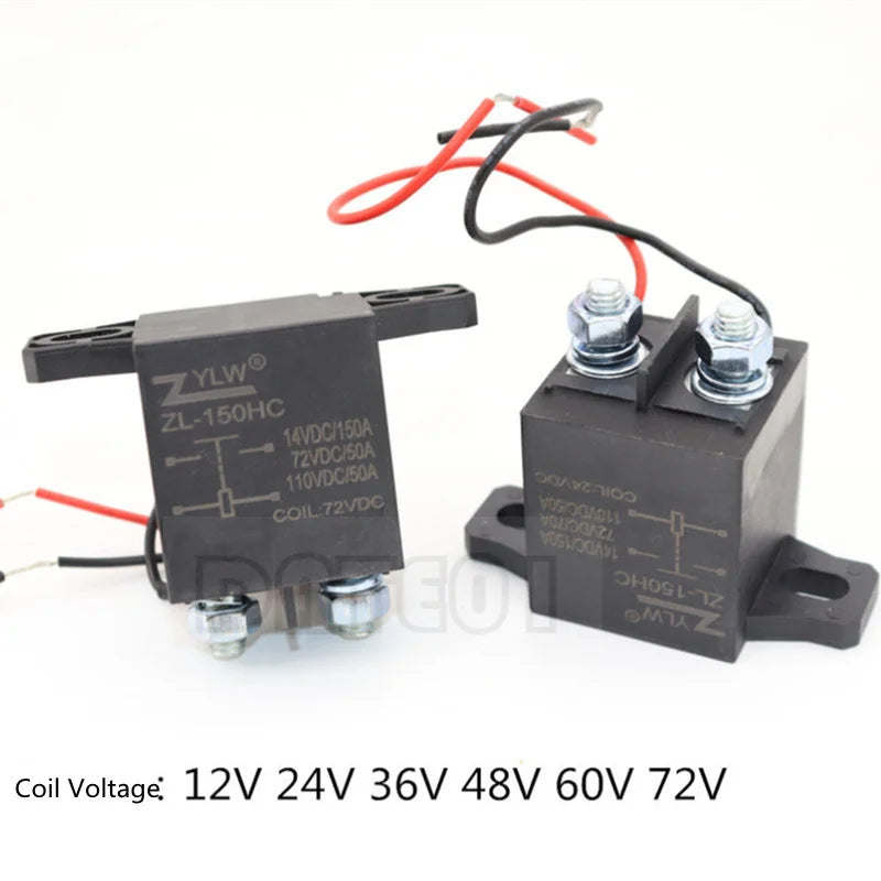 Automotive New Energy Start Long Time Relay Arc Extinguishing Dc Contactor With Strong Magnetic Field 150A12V24V48V72V