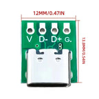 USB 3.1 Type-C 16-Pin Test Breakout Board Full Pinout Adapter Socket for Diagnosis & Data Cable Prototyping