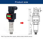 LCD Pressure Transmitter Measurment -1-0-1000bar 4-20mA 5V 10V Output Water Oil Gas Pressure Sensor G1/4 Pressure Transducer