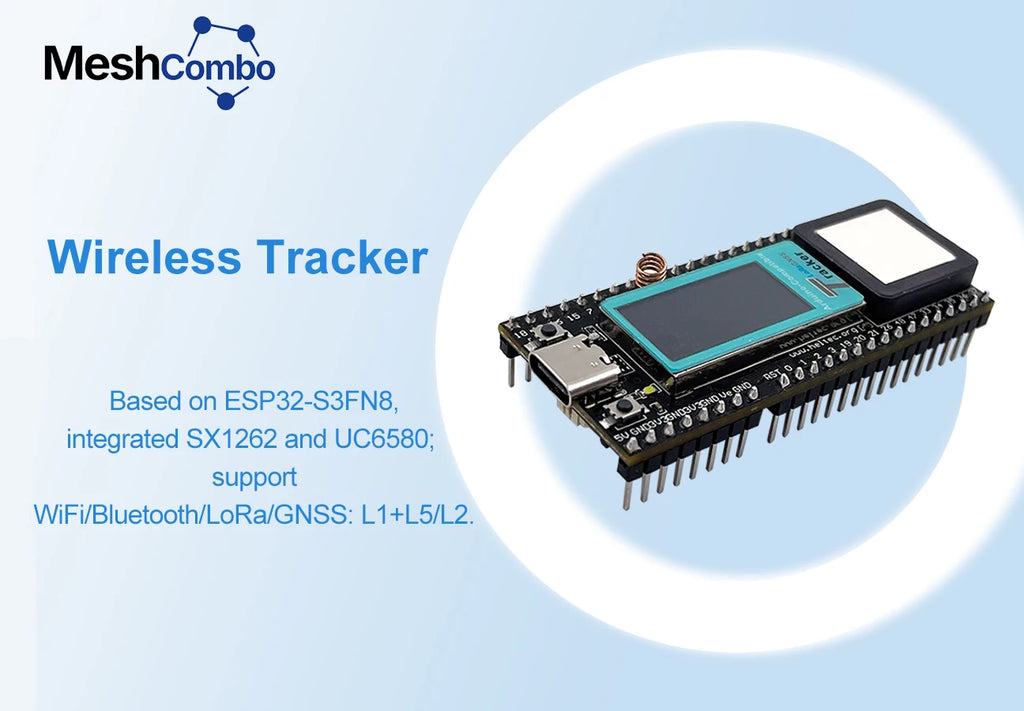 Heltec Wireless Tracker Meshcore ESP32-S3FN8 Development kit SX1262 Wi-Fi Bluetooth LoRa Compatible with Arduino GPS UC6580