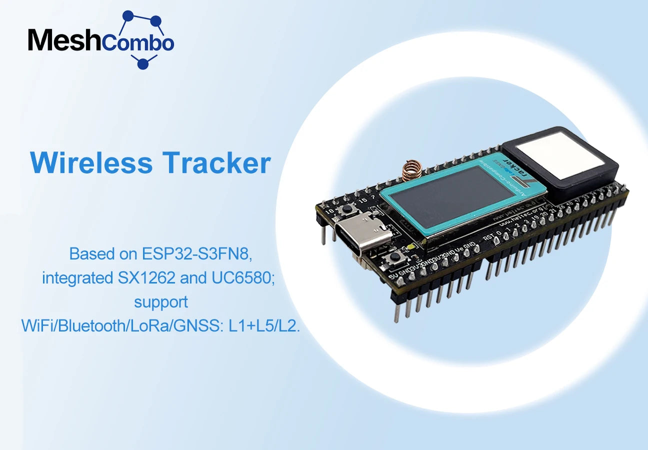 Heltec Wireless Tracker Meshcore ESP32-S3FN8 Development kit SX1262 Wi-Fi Bluetooth LoRa Compatible with Arduino GPS UC6580