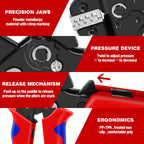 Box SN-58B 1550PCS Terminals Crimping Tool Kit 2.54mm Pitch Dupont Connectors Crimper Non-insulated Open Barrel Crimping Plier