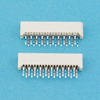 20PCS 1.0mm FPC/FFC Connector LCD Flexible Flat Cable Socket 4 6 8 10 12 14 18 20 22 24 30 Pin Double Row DIP Straight Pin Type