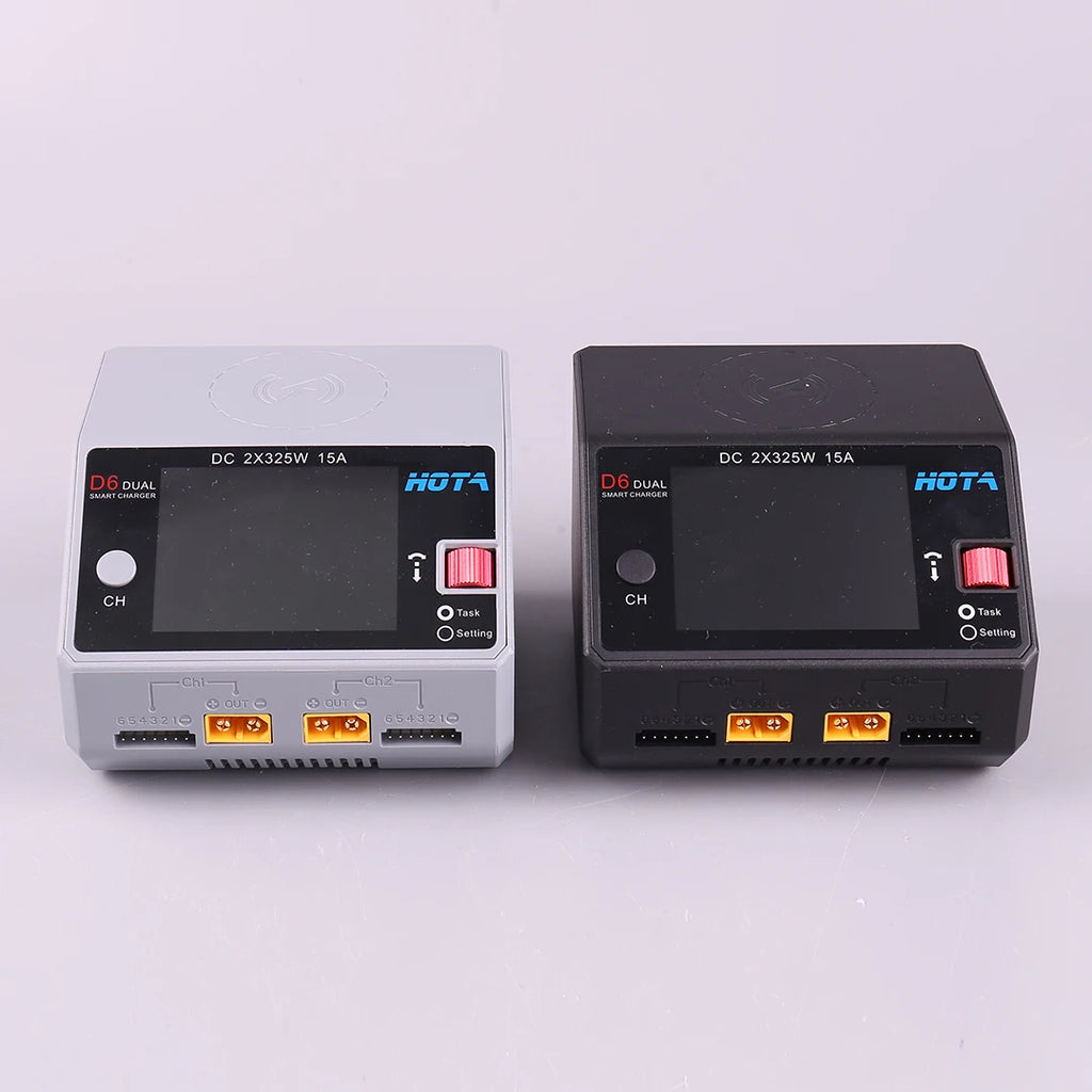 HOTA D6 DC650W 15A Dual Smart Charger Maximum current 1600mA Built-in Micro USB for 1-6S Lipo LiHV/NiZn/Nicd/NiMH Battery