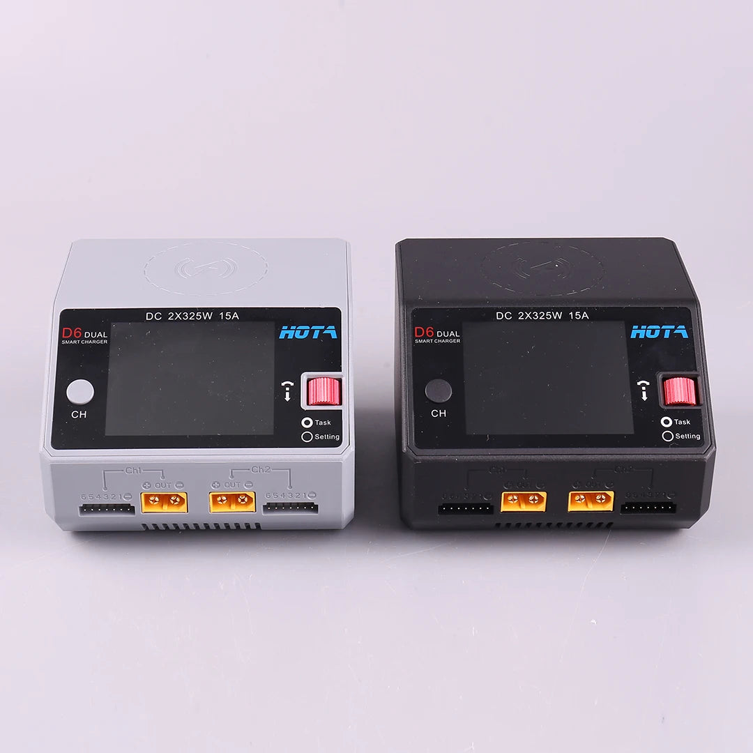HOTA D6 DC650W 15A Dual Smart Charger Maximum current 1600mA Built-in Micro USB for 1-6S Lipo LiHV/NiZn/Nicd/NiMH Battery