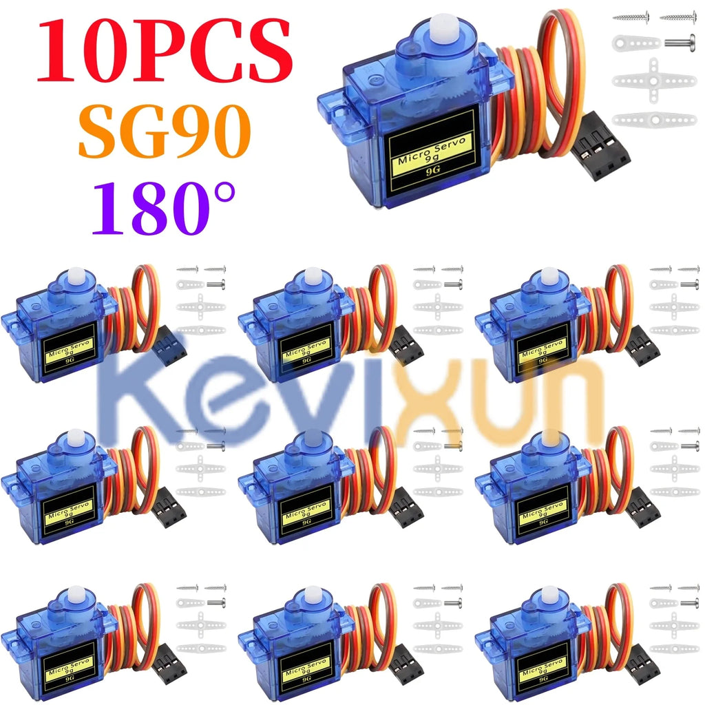 2/5/10 PCS SG90 9G Micro Servo Motor Control for RC Robot Arm Servomotor Toy Airplane Helicopter Aircraft Models 180°/360°