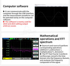 Hantek DSO2C10 DSO2C15 DSO2D10 DSO2D15 2CH Oscilloscope 100/150MHz 1GSa/s 8Mpts FFT UART I2C SPI CAN LIN 25MHz AWG D Models