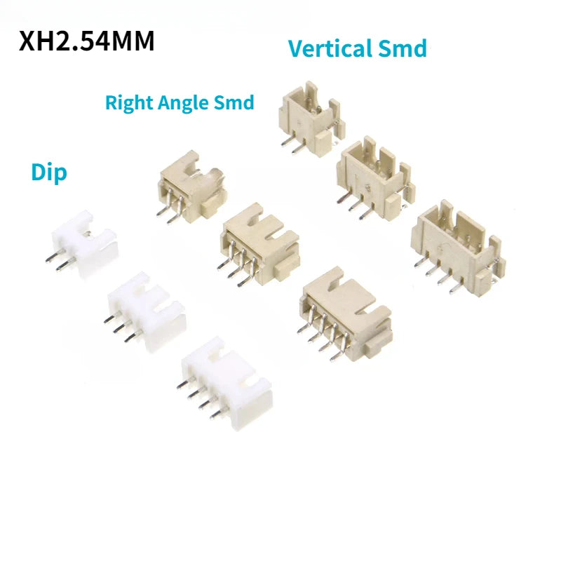 20pcs SH1.0 1.25 ZH1.5 PH2.0 XH2.54 mm Male Pin Header Socket Dip/Right Angle RA SMD SMT 2/3/4/5/6/7/8/9/10/12P Wafer