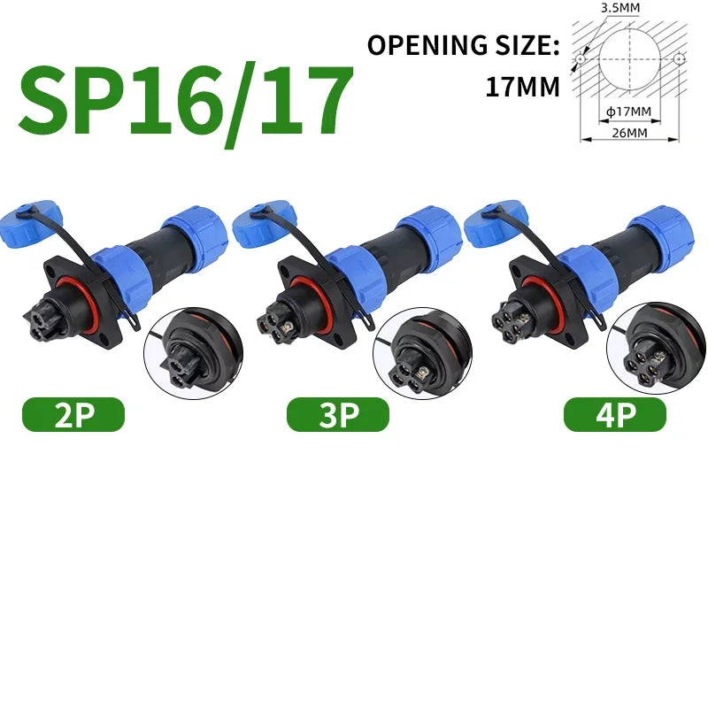 5/10/100Pcs SP16/17/20/21 Screw Wiring Connector Solderless Industrial Plug Aviation Plug Male And Female Docking Quick Wiring