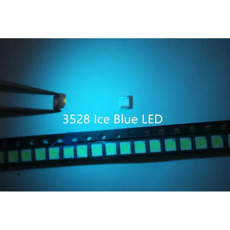 MX 100pcs 5050 1206 2835 3528 0402 0603 0805 3014 4014  Ice Blue SMD LED Diode High Brightness Lighting Bead for DIY Projects