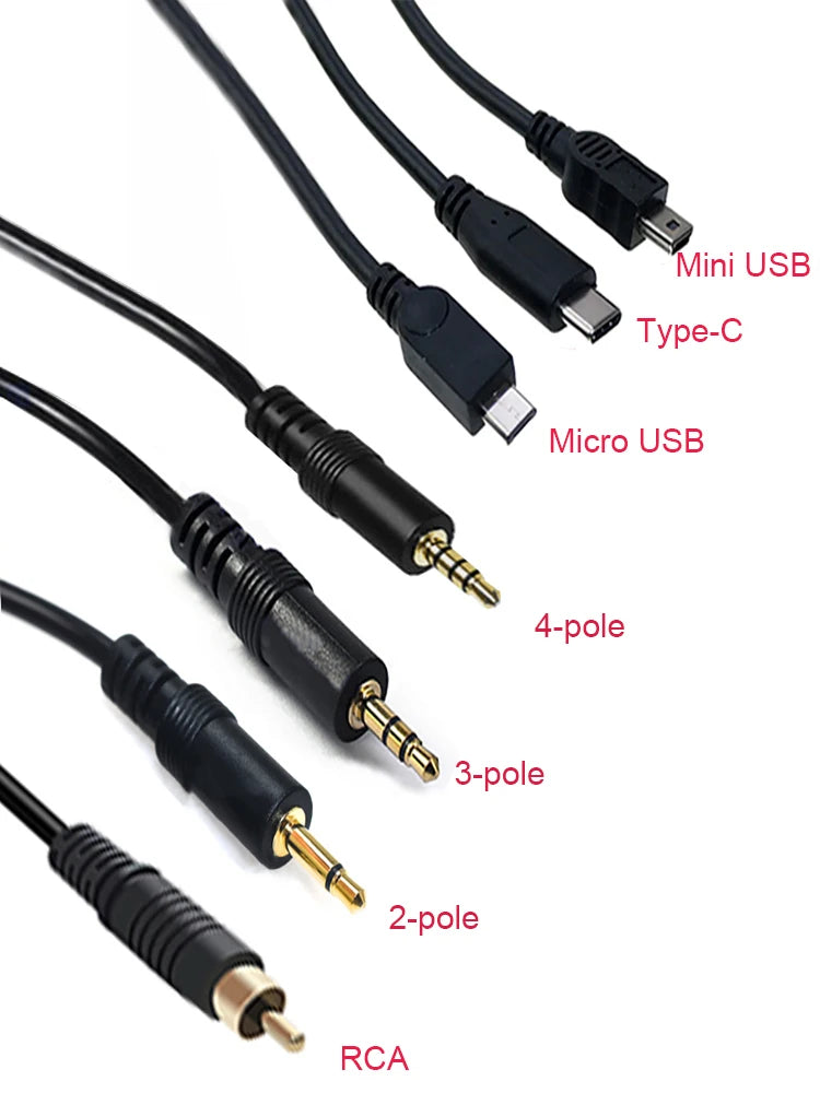 USB 2.0 Female B Micro Usb Mini Usb Type-C Male To 5 Pin Female Bolt Screw Connector With Shield Terminal Plug Adapter Cable