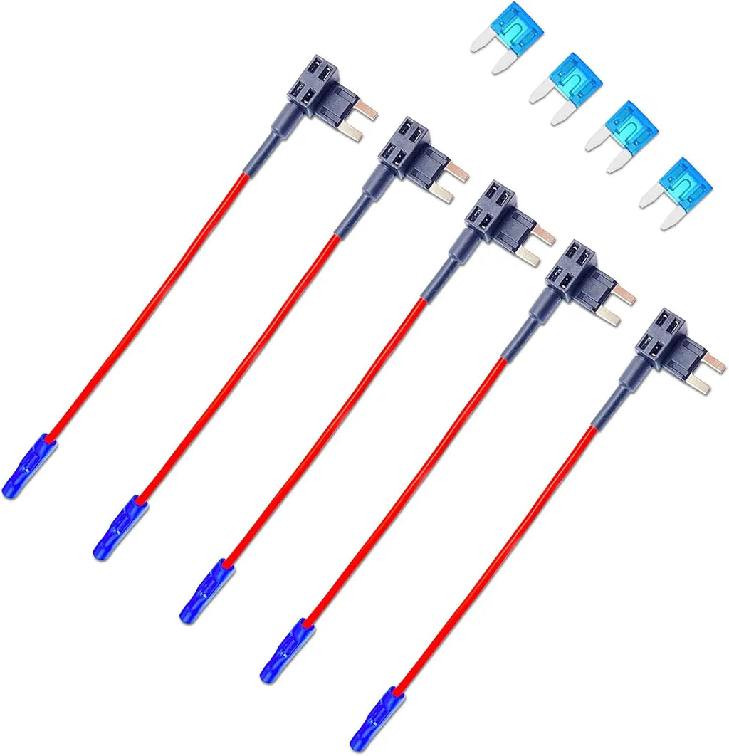 Automotive Fuse Set 5/10Pcs 12V Car Blade Fuse Holder Mini ATM ATO Add-a-Circuit Fuse TAP Adapter Fuse Fuse for Car Trucks Boats