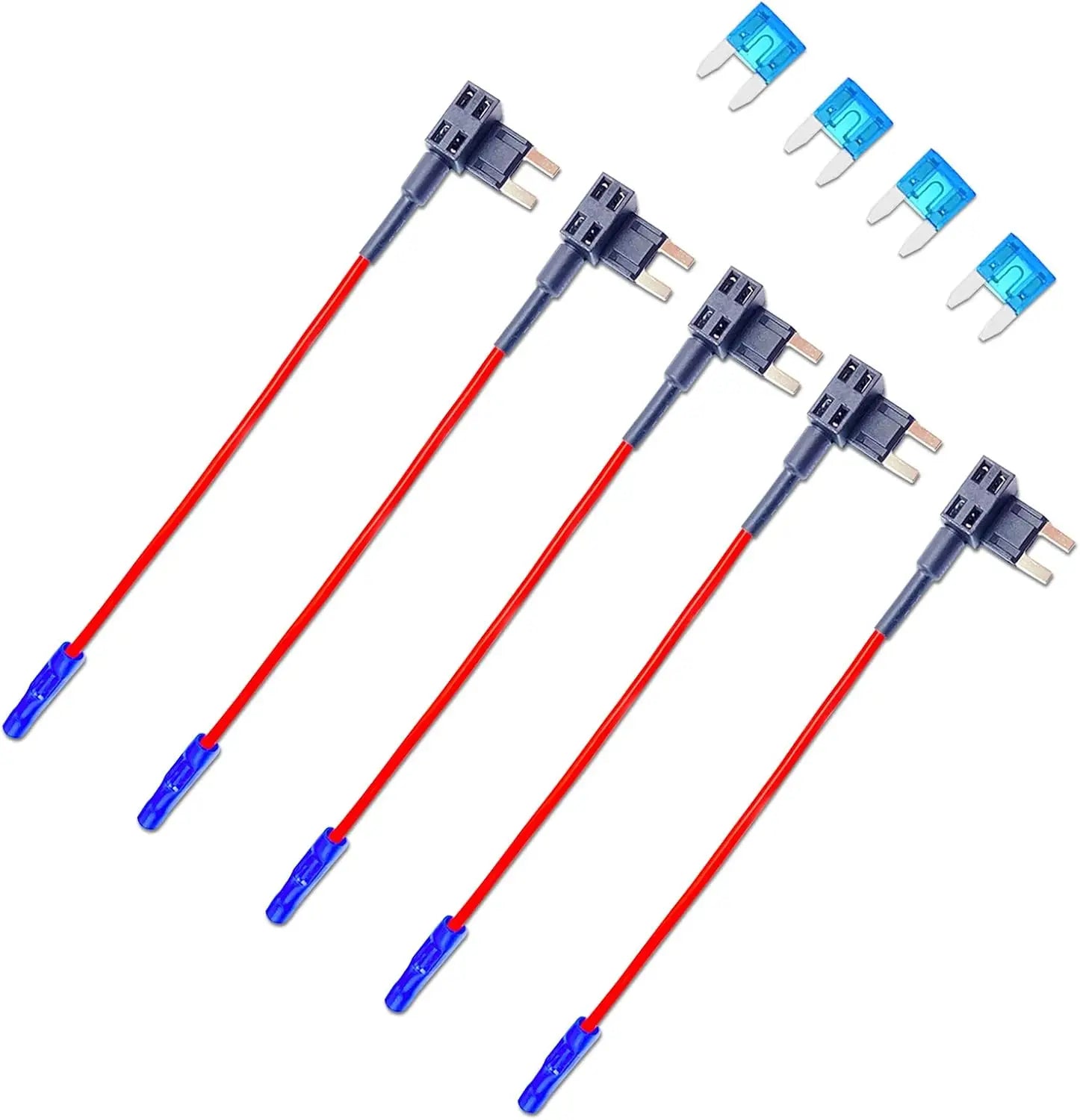 Automotive Fuse Set 5/10Pcs 12V Car Blade Fuse Holder Mini ATM ATO Add-a-Circuit Fuse TAP Adapter Fuse Fuse for Car Trucks Boats