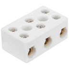 Ceramic Terminal Block 3 Position Screw Strip High Temp Overload Wire Connector Electrical Wiring Terminal Block