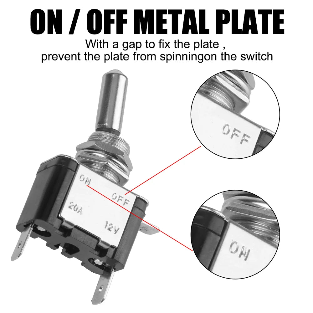 12V SPST Toggle Rocker Switch LED Light for Ignitions Boost Marine Boat Racing Car Switch Light Toggle Truck Trailer Accessories