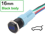 1pc 16mm/19mm Metal push button Switches for car trunk Momentary/latching 12V base 1NO 1NC with sockets