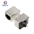 Shield RJ45 8P8C Jack Connector No LED 21MM PCB Mount Network Internet Modular