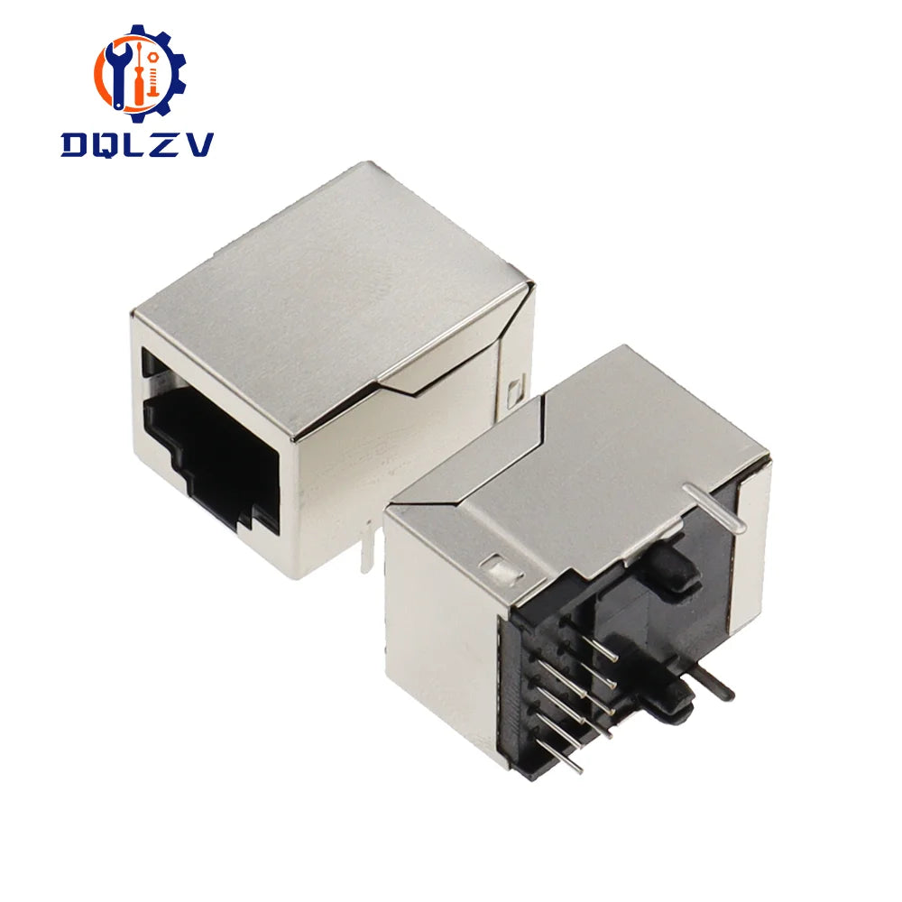 Shield RJ45 8P8C Jack Connector No LED 21MM PCB Mount Network Internet Modular